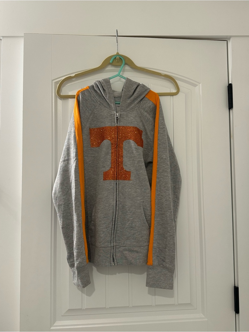 NWOT 5th & Ocean Tennessee Vols Glitter Logo Zip Up Hoodie Jacket Girls Sz 14